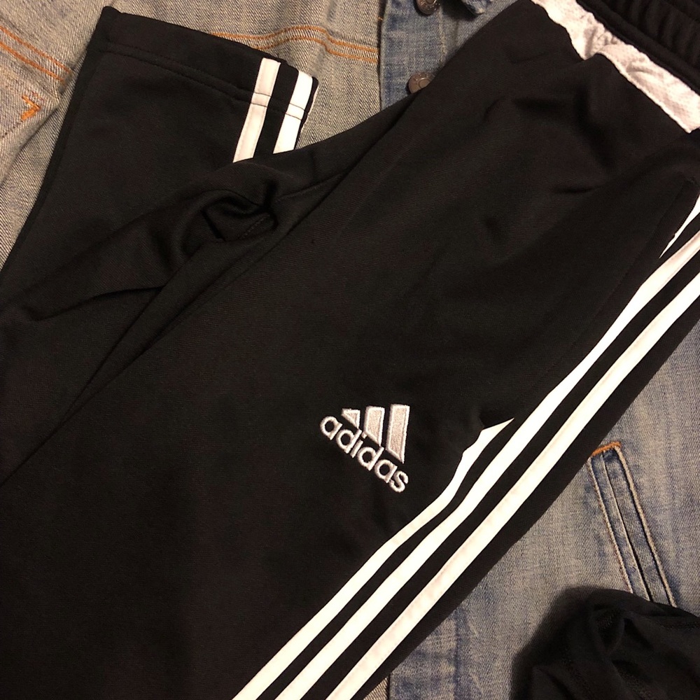 Black adidas workout pants